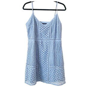 Dusty Blue Abercrombie and Fitch Day Dress w/Adjustable Straps-Fit & Flare-Large